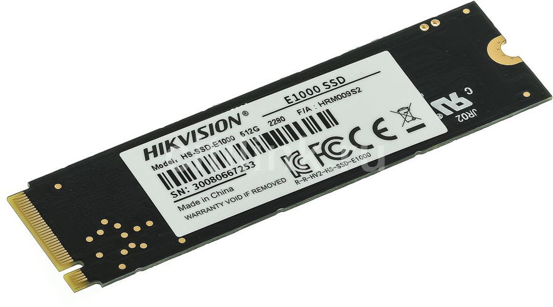 SSD накопитель Hikvision HS-SSD-E1000/512G 512ГБ, M.2 2280, PCI-E 3.0 x4,  NVMe,  M.2