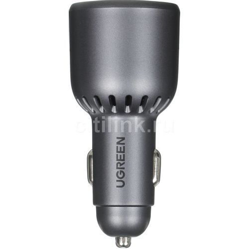 Автомобильное зарядное устройство UGREEN EC701, USB-A, USB-C, 63Вт, 3A, серый [35023]