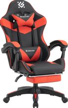 Изображение товара Игровое кресло Defender Tornado на колесиках экокожа черное с красным