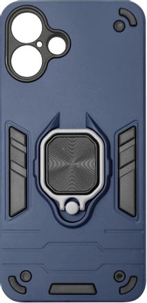 Чехол (клип-кейс) BORASCO Anti-Shock case, для Apple iPhone 16, противоударный, синий [74536]