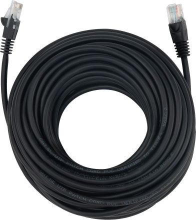 Патч-корд Buro литой (molded), UTP, кат.5E, 15м, 4 пары, 26AWG, алюминий омедненный, многожильный, черный