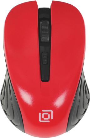 Мышь беспроводная Oklick 545MW, радио, оптическая, USB, 1600dpi, черный и красный [368631]