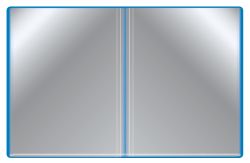 Папка  Бюрократ -BPVN100BLUE,  100шт вкладышей, A4,  пластик,  0.8мм, синий