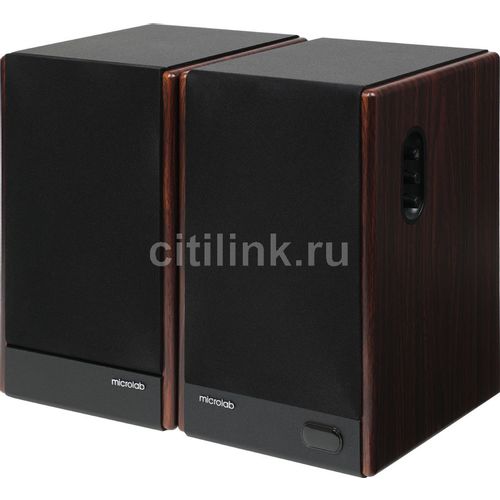 Колонки Bluetooth Microlab Solo 6C, 2.0, черный/ коричневый