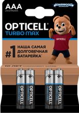 Изображение товара Набор батареек OPTICELL Turbo MAX LR03 AAA 4 шт Щелочные Китай