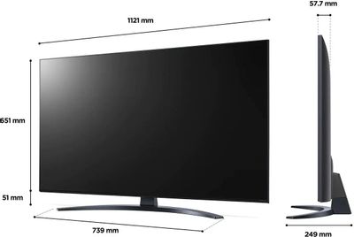 43" Телевизор LG 43NANO766QA.ARUB, NanoCell, 4K Ultra HD, синяя сажа ...
