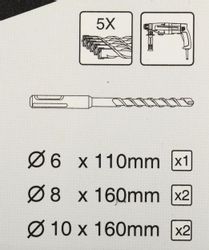 Набор буров Makita B-54704, по бетону/камню, SDS-PLUS