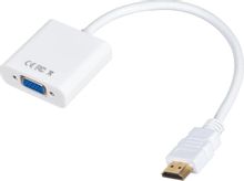 Изображение товара Переходник HDMI (m) - VGA (f) 0.1м белый GOLD адаптер для видеосигнала