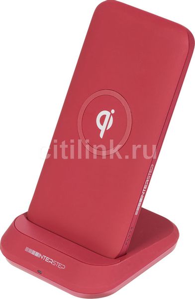 Внешний аккумулятор (Power Bank) Interstep 67314, 10000мAч, бордовый