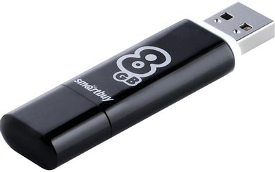 Обзор товара флешка USB SMARTBUY Glossy 8ГБ, USB2.0, черный [sb8gbgs-k ...