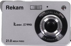 Цифровой компактный фотоаппарат Rekam iLook S990i, серебристый