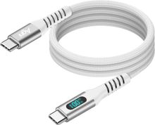 Изображение товара Кабель USB Type-C AGNI UC423-24-100W-СС-LED 1м в оплетке 5A белый