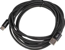 Изображение товара Кабель  USB Type-C (m) -  USB (m),  3м,  в оплетке,  2.4A,  черный