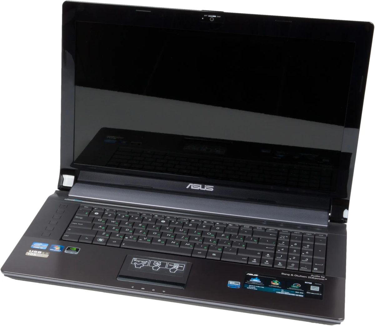 Ноутбук ASUS N73S/N73SV 90N1RA128W5ADKVD93AU, 17.3", Intel Core I3.