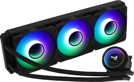 Система водяного охлаждения Aerocool Mirage L360,  4-pin,  ARGB,  120мм,  черный,  retail [mirage l360 bk]