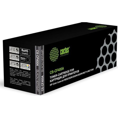 Картридж Cactus CS-CF400A, CF400A, черный / CS-CF400A