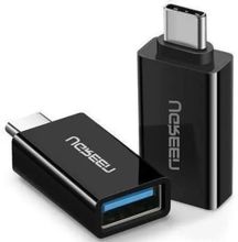 Изображение товара Адаптер UGREEN US173,  USB Type-C (m) -  USB (f),  MFI,  в оплетке,  3A,  черный [20808_]