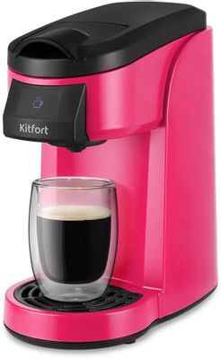 Капсульная кофеварка KitFort КТ-7121-1, 800Вт, цвет: черный