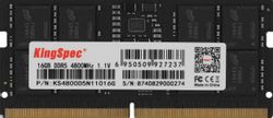 Изображение товара Оперативная память KINGSPEC KS4800D5N11016G DDR5 -  1x 16ГБ 4800МГц, для ноутбуков (SO-DIMM),  Ret
