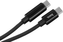 Изображение товара Кабель Hoco U125, USB Type-C (m) - USB Type-C (m), 1.2м, в оплетке, 5A, черный