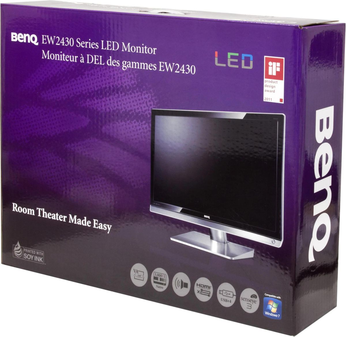 配送出来ます】BENQ EW2430-B 24インチ LED モニター ディスプレイ
