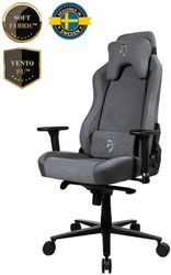 Кресло игровое AROZZI Vernazza Vento, ткань, до 145кг, серый