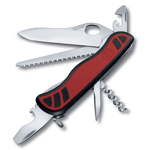 Складной нож Victorinox Forester M Grip, функций: 10, 111мм, красный / черный, коробка картонная [0.8361.mc]