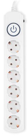 Сетевой фильтр Ippon BK-6-EU-3-16-W, 3м, белый
