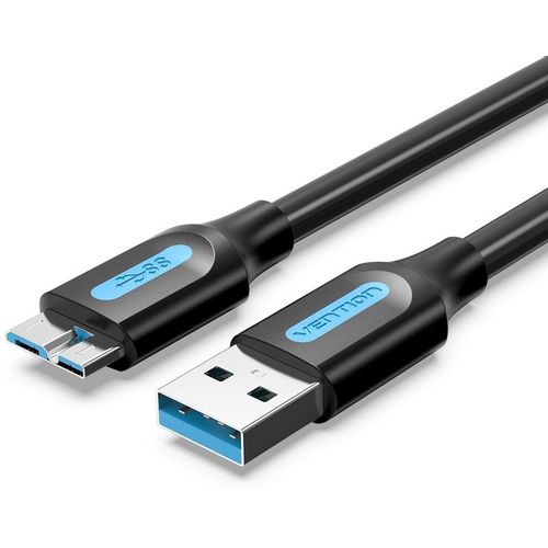 Кабель USB3.0 VENTION COPBD, USB 3.0 A(m) - micro USB 3.0 B (m), круглое, 0.5м, черный