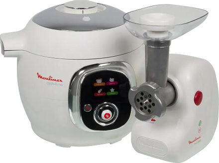 Мультиварка-скороварка Moulinex CE701132 +мясорубка ME2051,  1200Вт,   белый