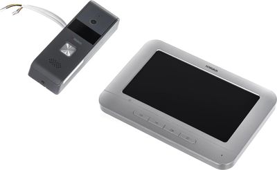 Комплект домофона HIWATCH DS-D100K,  серебристый