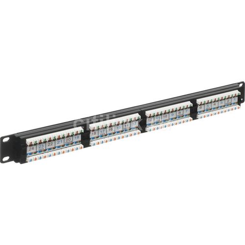 Патч-панель Lanmaster (TWT-PP24UTP/6) 19" 1U 24xRJ45 кат.6 UTP