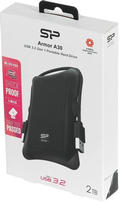 ①シリコンパワーUSB3.0 Armor A30 ポータブルHDD 2TB CDRLabs.com