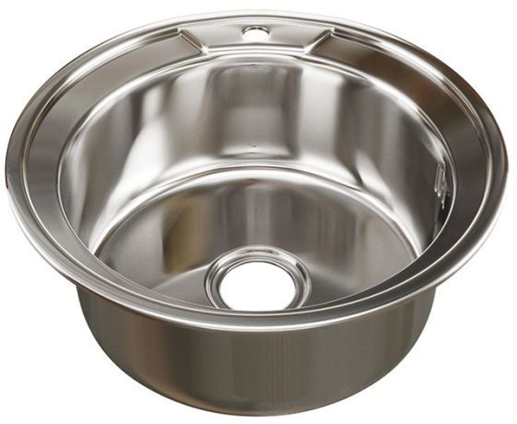 Кухонная мойка MIXLINE 528185,  нержавеющая сталь,  51см х 51см,  хром