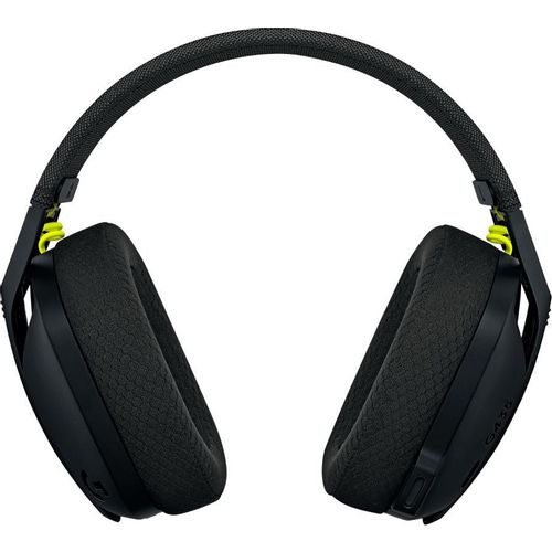 Гарнитура Logitech G435 Lightspeed, для компьютера и игровых консолей, мониторные, Bluetooth/радио, черный / желтый…