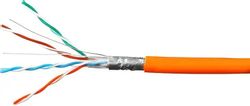 Кабель CABLEXPERT FPC-5051E-LSZH-4-CU/100 FTP, кат.5E, 100м,  оранжевый