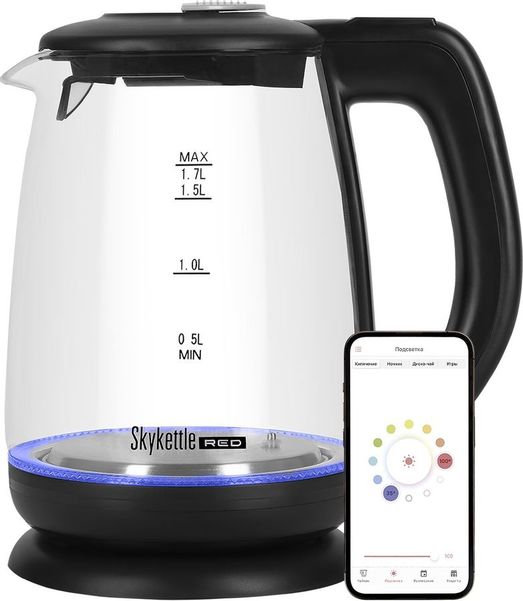 Чайник электрический RED solution RK-G212S SkyKettle, 2200Вт, черный