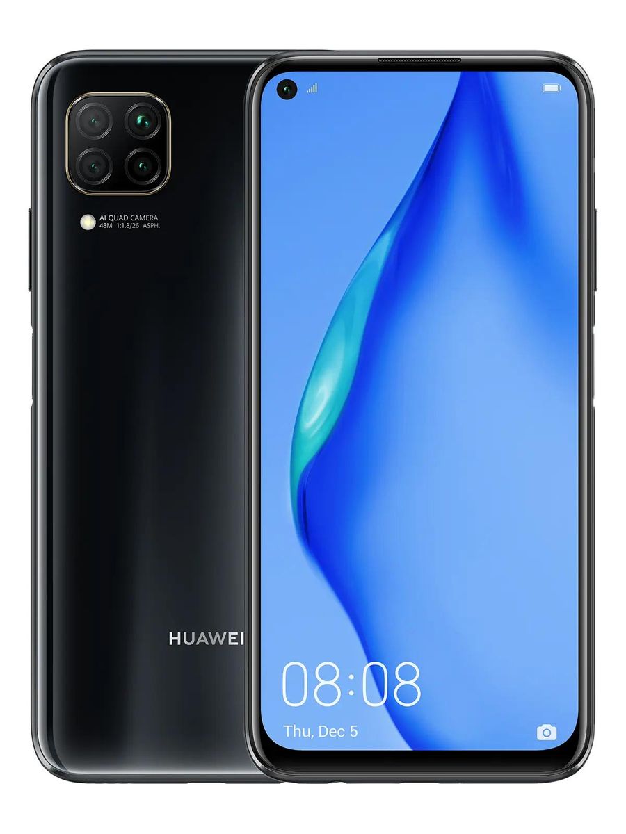 Смартфон Huawei P40 lite 128Gb, черный – купить в Ситилинк | 1363089