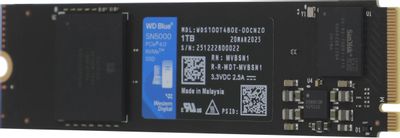 SSD накопитель WD Blue SN5000 1ТБ, M.2 2280, PCIe 4.0 x4, NVMe, M