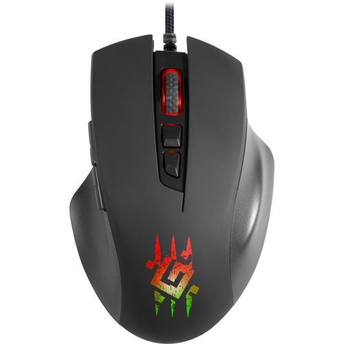 Мышь проводная Defender Wolverine GM-700L, игровая, оптическая, USB, 12800dpi, черный [52700]