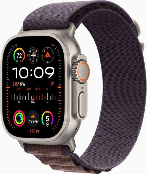 Смарт-часы Apple Watch Ultra 2 A2986,  49мм,  индиго/титан [mrer3lw/a]