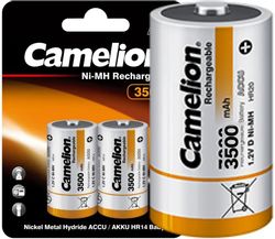 C Аккумуляторная батарейка CAMELION NH-C3500BP2, 2 шт.