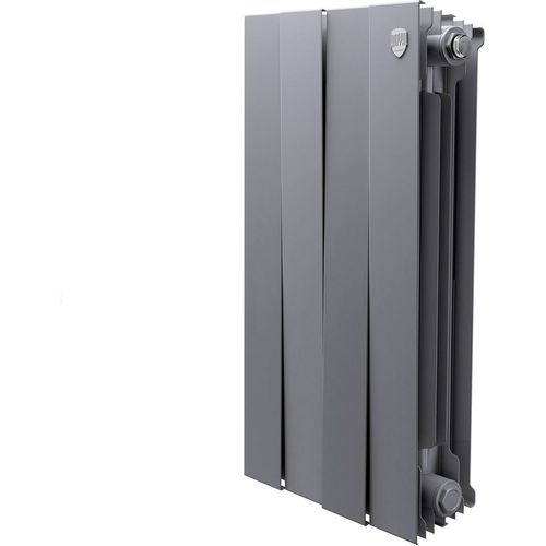Радиатор биметаллический ROYAL THERMO PianoForte 500, 4 секций, боковое подключение, серебристый