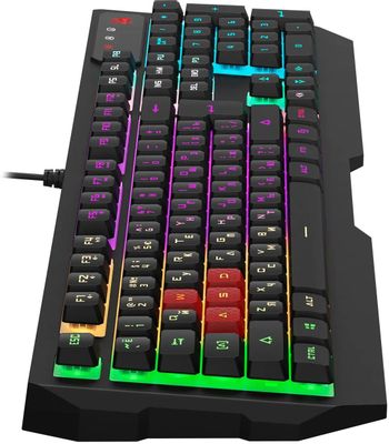 Клавиатура A4TECH Bloody B140N, USB, c подставкой для запястий, черный ...