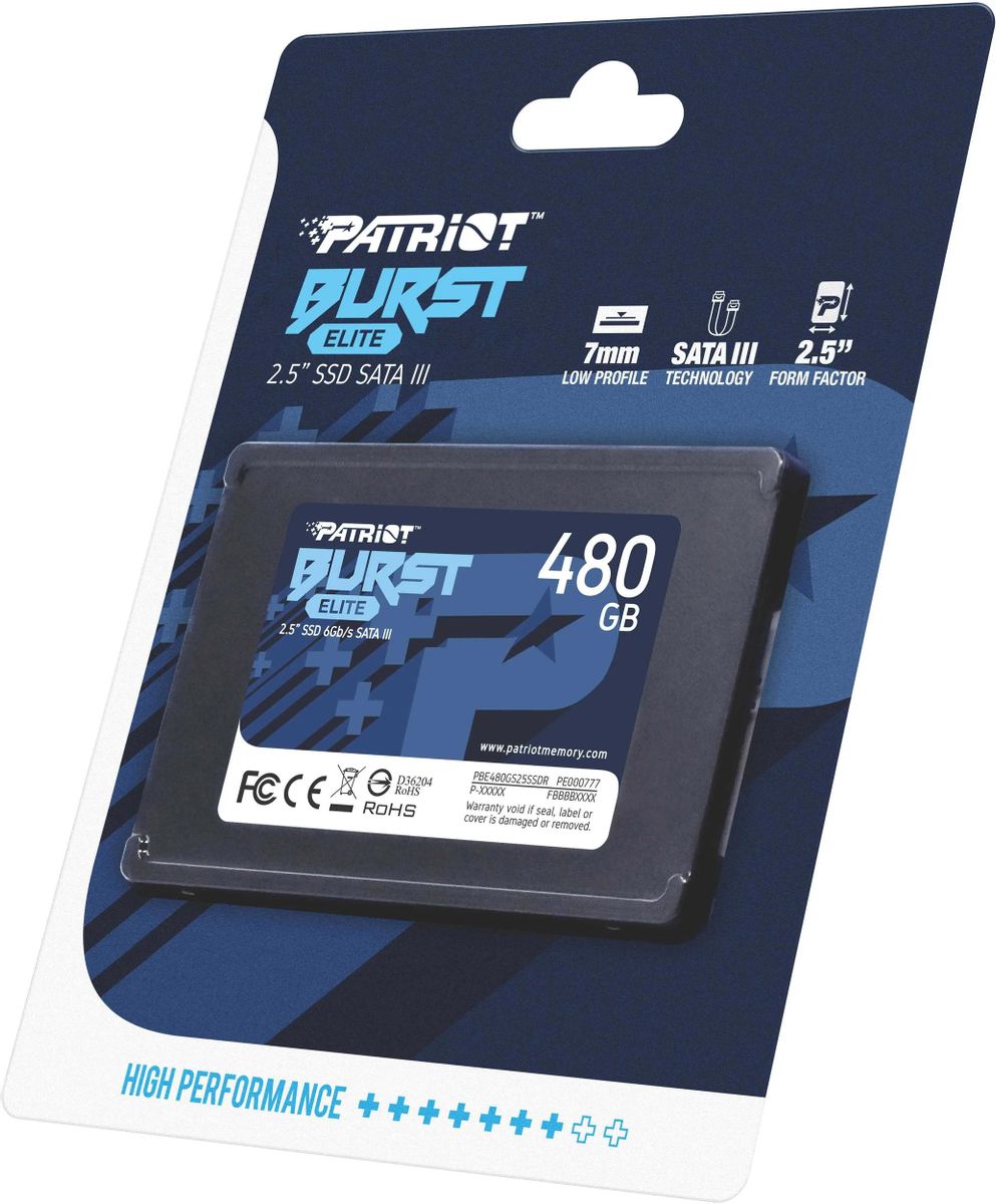 DISQUE SSD INTERNE PATRIOT BURST ELITE 480 GO 2.5 SATA III