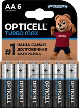 Изображение товара Щелочные батарейки AA OPTICELL Turbo MAX LR6, 6 шт
