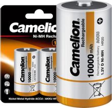 Изображение товара Аккумуляторная батарейка CAMELION NH-D10000BP2 10000 мАч, 2 шт