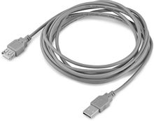 Изображение товара Кабель USB2.0 BURO USB A(m) - USB A(f), 3м, серый, блистер