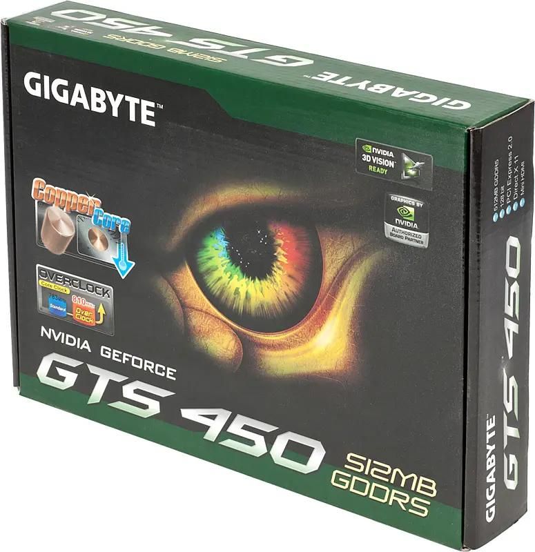 Gigabyte NVIDIA GeForce GTS 450 512 GDDR5 Ret gv n450 512i 597631