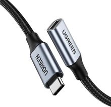 Изображение товара Кабель-удлинитель UGREEN US372,  USB Type-C (f) -  USB Type-C (m),  ферритовый фильтр ,  0.5м,  серый [80810]